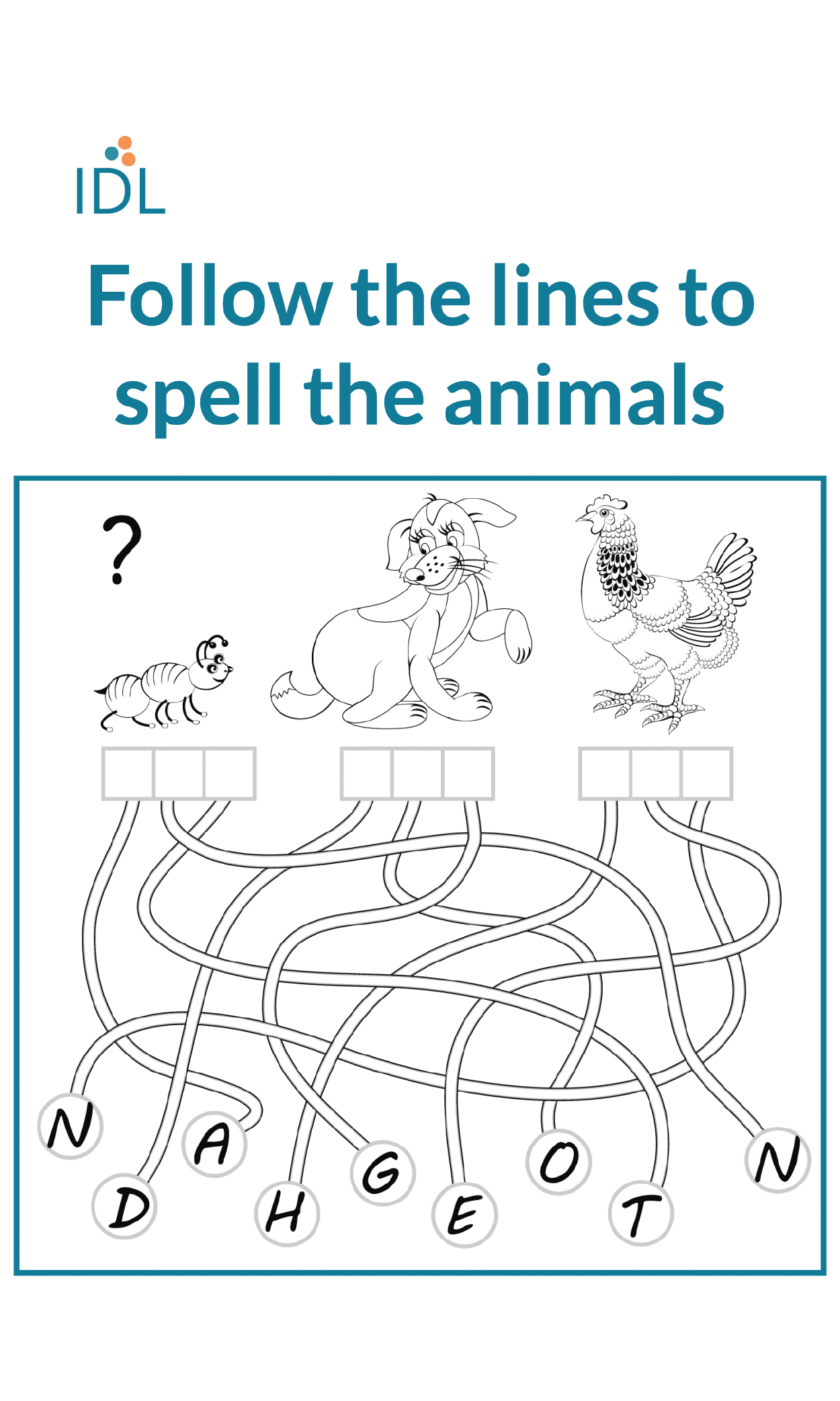 Animal-Spelling-Worksheet