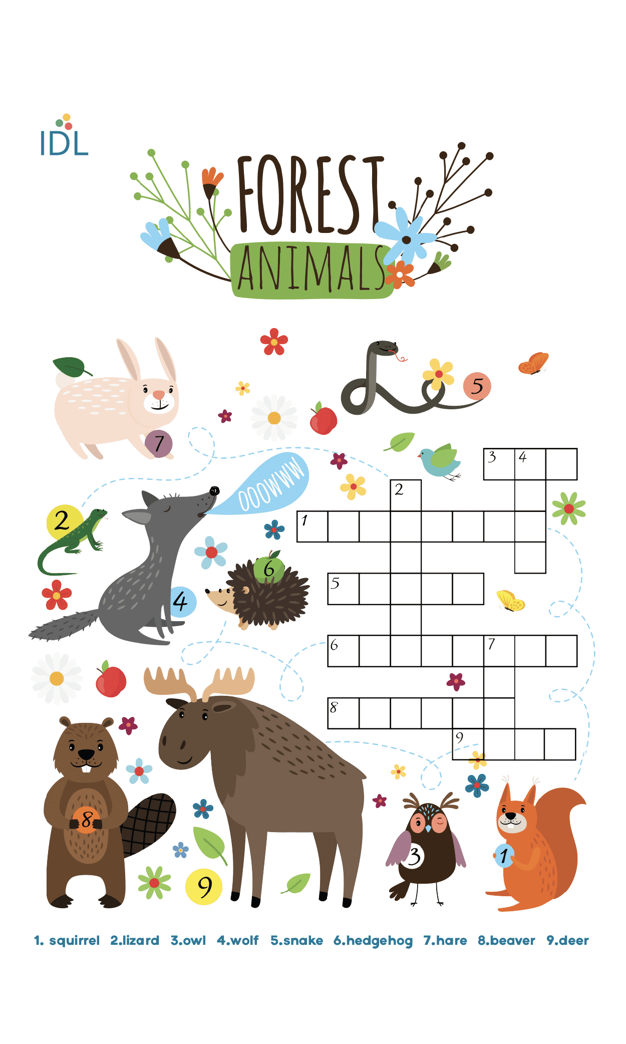 Forest-Animals-Word-Search
