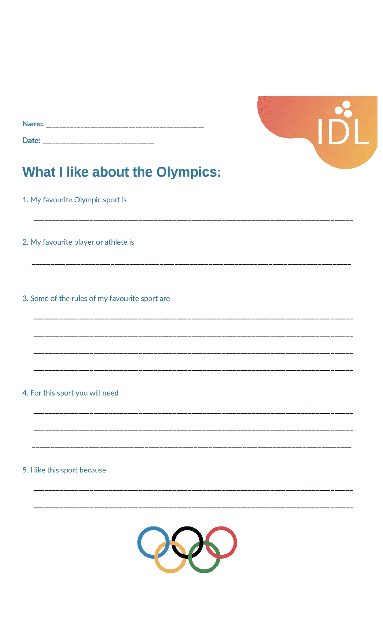 Olympics-Writing-Task